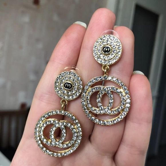 ❌Nickel Free Hanging/Dangling Circle Stud Earrings - Picture 3 of 5